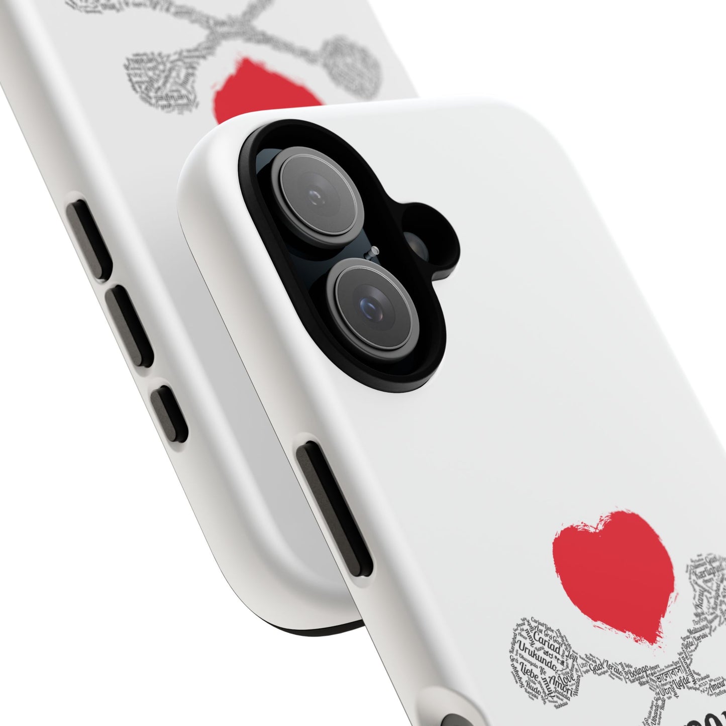 Luvbones - Hearts & Crossbones Phone Case, Tough Cases, Unique Smartphone Accessory, Gift for Him or Her