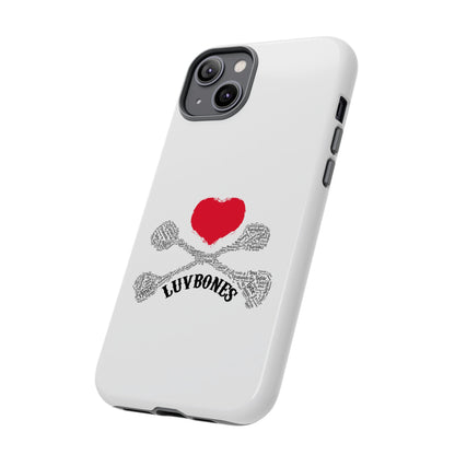 Luvbones - Hearts & Crossbones Phone Case, Tough Cases, Unique Smartphone Accessory, Gift for Him or Her