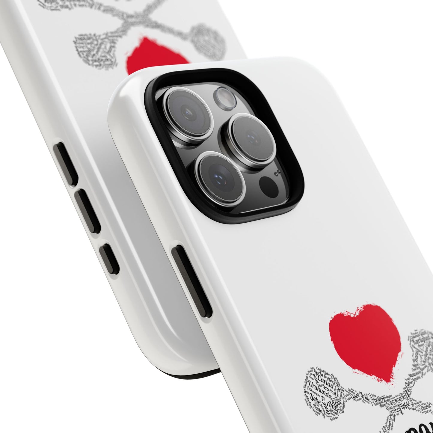 Luvbones - Hearts & Crossbones Phone Case, Tough Cases, Unique Smartphone Accessory, Gift for Him or Her