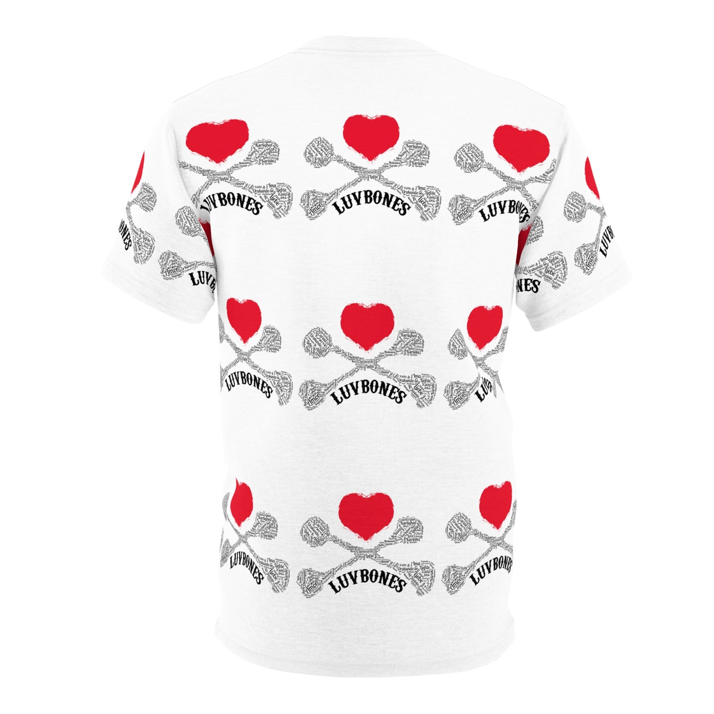 Luvbones - Hearts & Crossbones Unisex Tee, Cute Gift, Valentine's Day Apparel, Casual Wear