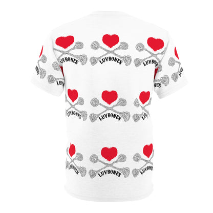 Luvbones - Hearts & Crossbones Unisex Tee, Cute Gift, Valentine's Day Apparel, Casual Wear