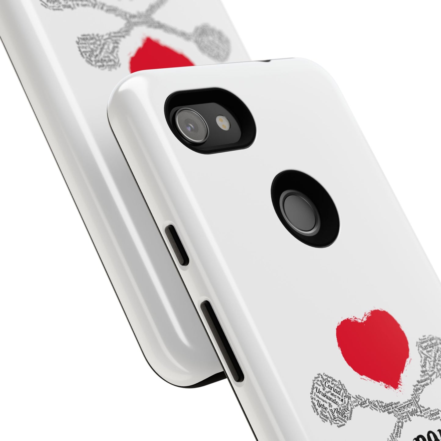 Luvbones - Hearts & Crossbones Phone Case, Tough Cases, Unique Smartphone Accessory, Gift for Him or Her