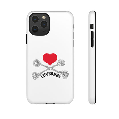 Luvbones - Hearts & Crossbones Phone Case, Tough Cases, Unique Smartphone Accessory, Gift for Him or Her