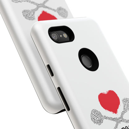 Luvbones - Hearts & Crossbones Phone Case, Tough Cases, Unique Smartphone Accessory, Gift for Him or Her