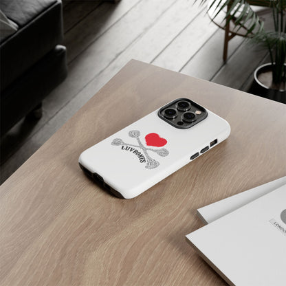 Luvbones - Hearts & Crossbones Phone Case, Tough Cases, Unique Smartphone Accessory, Gift for Him or Her
