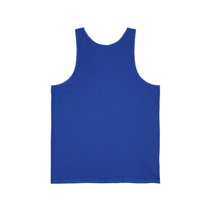Heart & Skull Unisex Jersey Tank, Casual Summer Wear, Gift for Music Festivals, Trendy Beach Outfit, Valentines Day Apparel