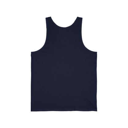 Heart & Skull Unisex Jersey Tank, Casual Summer Wear, Gift for Music Festivals, Trendy Beach Outfit, Valentines Day Apparel