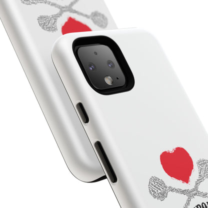 Luvbones - Hearts & Crossbones Phone Case, Tough Cases, Unique Smartphone Accessory, Gift for Him or Her