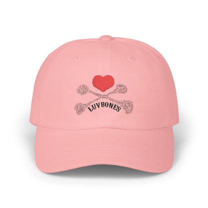 Luvbones - Hearts & Crossbones Dad Cap | Stylish Adjustable Hat, Perfect Gift for Dads, Casual Wear, Summer Outing, Birthday