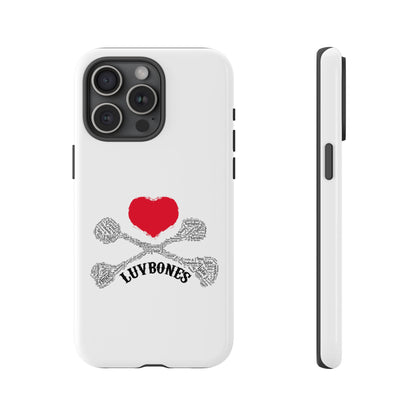 Luvbones - Hearts & Crossbones Phone Case, Tough Cases, Unique Smartphone Accessory, Gift for Him or Her