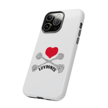 Luvbones - Hearts & Crossbones Phone Case, Tough Cases, Unique Smartphone Accessory, Gift for Him or Her